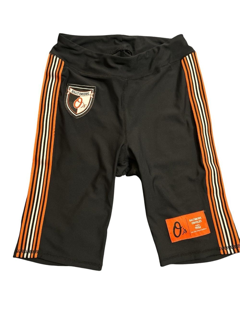 Women’s Baltimore O's Black and Orange Bicycle Shorts Sz-XS